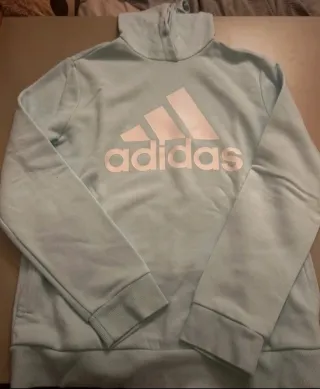 Felpa Adidas Azzurra con Logo Bianco