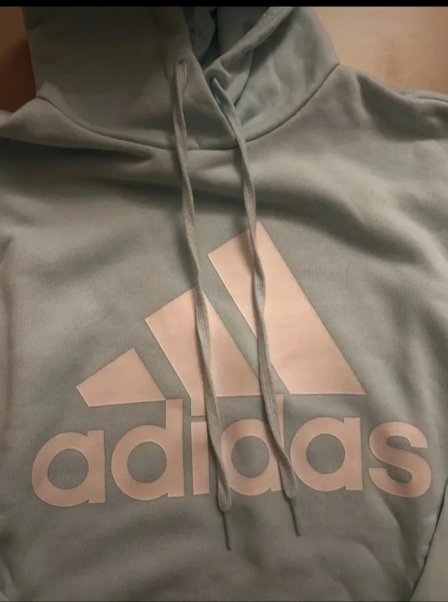 Felpa Adidas Azzurra con Logo Bianco