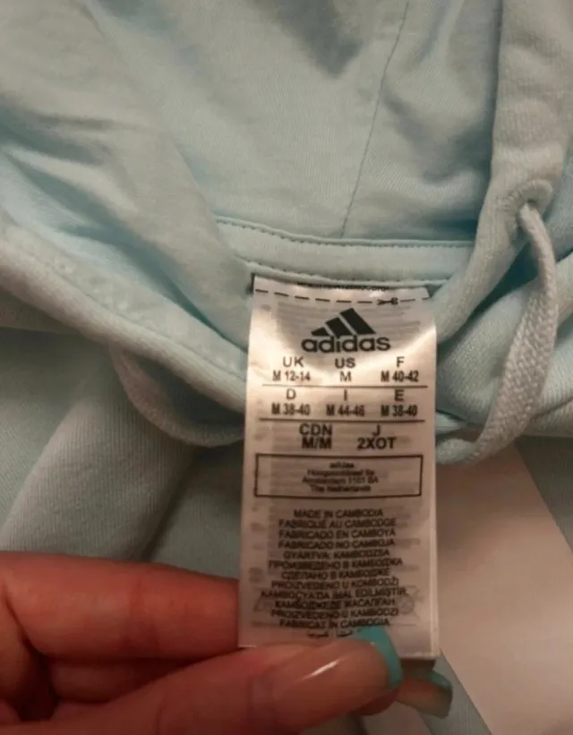 Felpa Adidas Azzurra con Logo Bianco