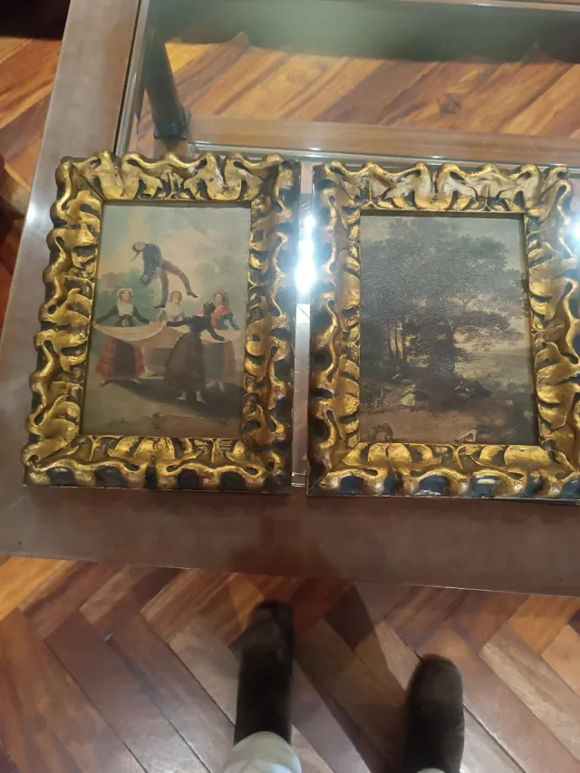 2 Cuadros Barrocos Marco Dorado