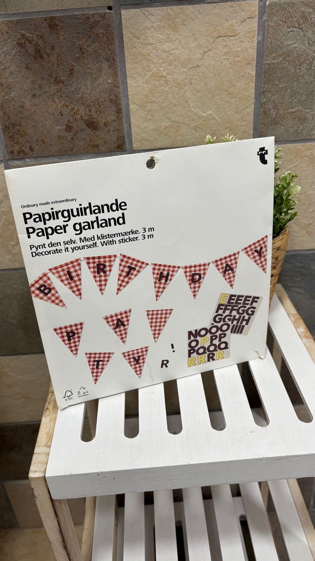 Guirnalda de cumpleaños papel