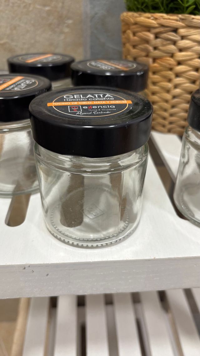 Lote 6 Vasitos Decoración Tapa Negra