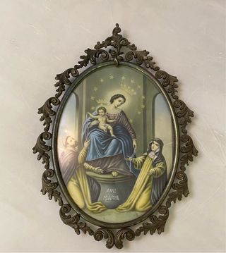 Quadretto ovale con cornice barocca