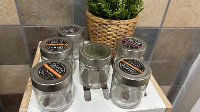 Lote 6 Vasitos Decoración Tapa Plata