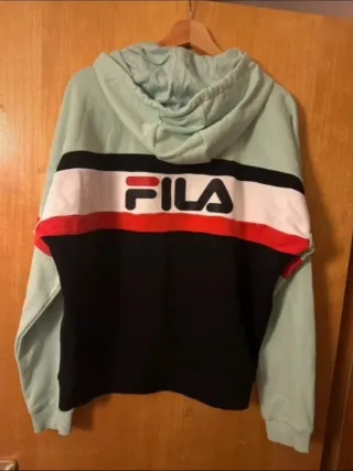 Felpa Fila Unisex Teal e Nera