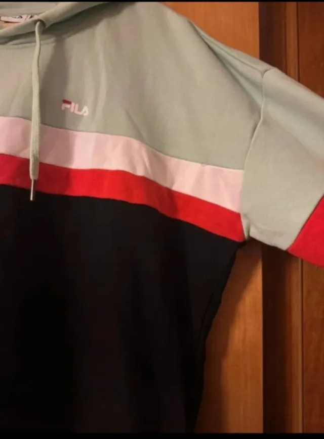 Felpa Fila Unisex Teal e Nera