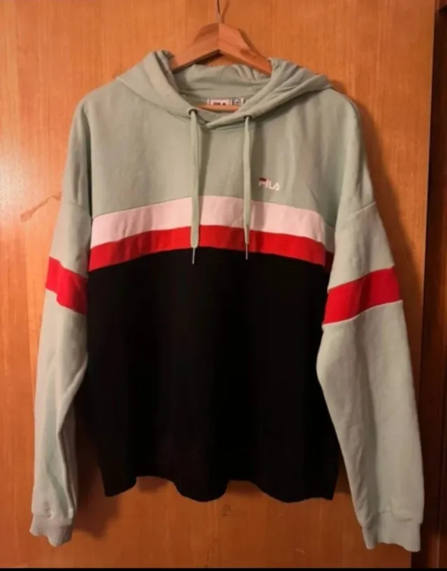 Felpa Fila Unisex Teal e Nera