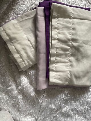 Cortinas moradas degradadas