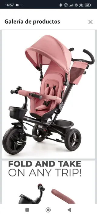 Triciclo evolutivo Kinderkraft rosa