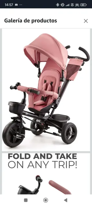 Triciclo evolutivo Kinderkraft rosa