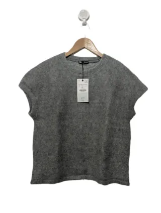 Zara Sudadera Oversize Gris Talla S