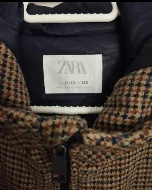 Abrigo inglés cuadros beige y marrón