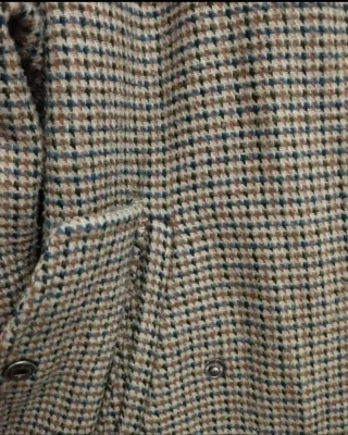 Abrigo inglés cuadros beige y marrón