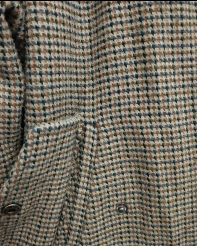 Abrigo inglés cuadros beige y marrón