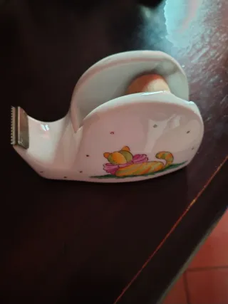 Dispenser nastro adesivo gatto ceramica