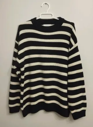 Jersey marinero rayas blanco y negro