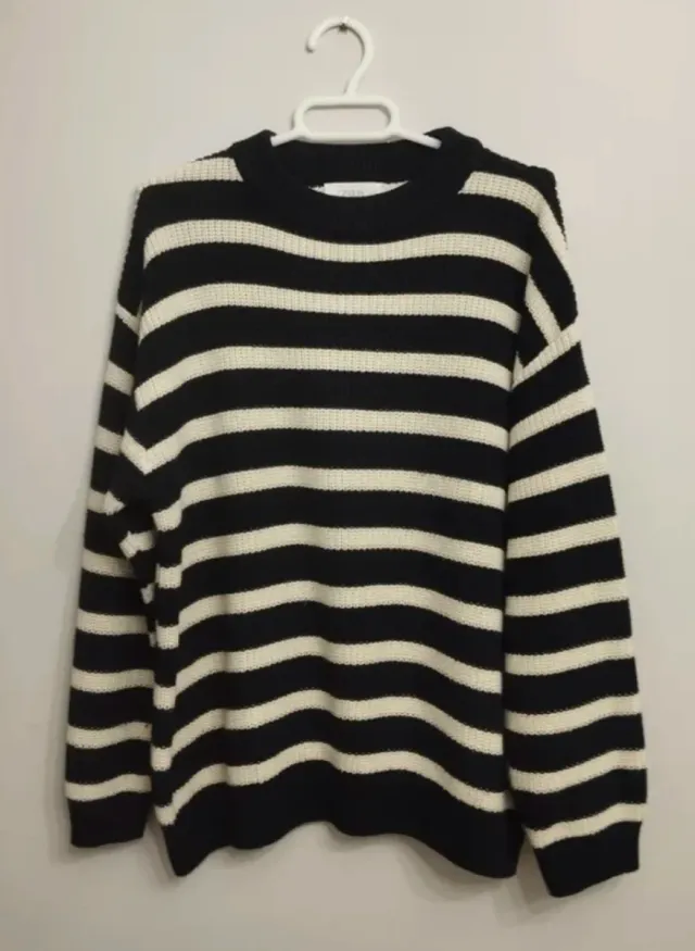 Jersey marinero rayas blanco y negro