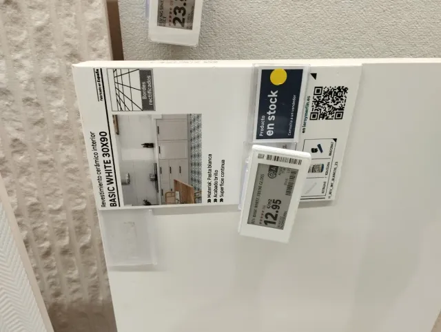 Azulejo blanco brillo rectificado 30x90 cm 10cajas