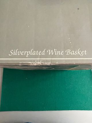 Cesto porta bottiglia elegante color argento