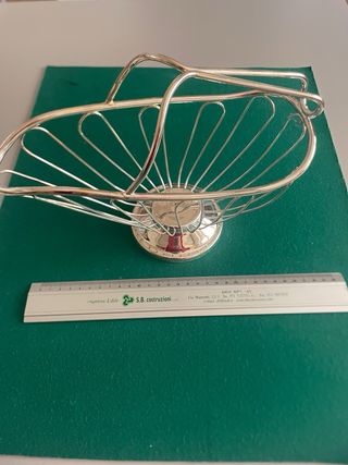 Cesto porta bottiglia elegante color argento