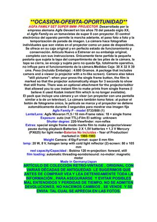 Agfa Family Set Super 8mm - ¡Ocasión!