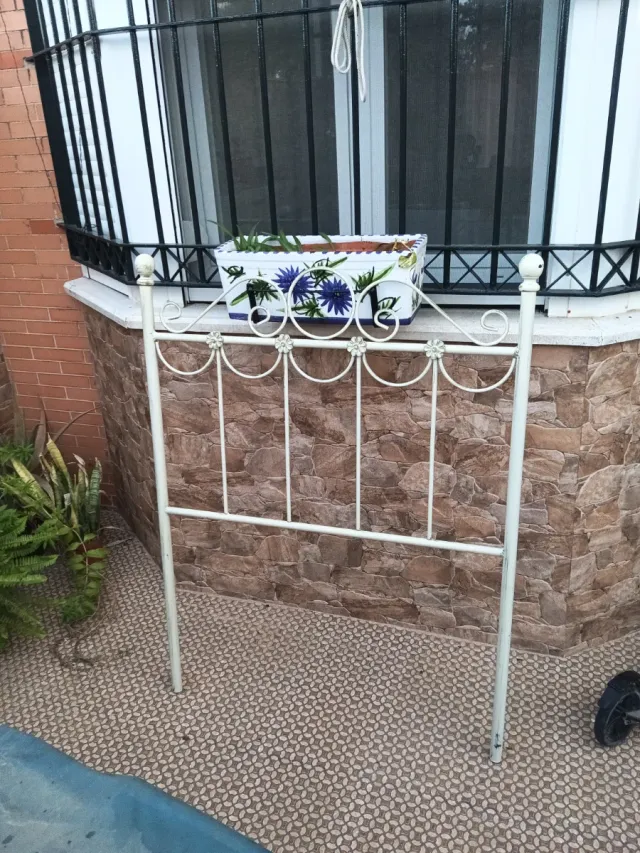 Cabecero forja cama 90 blanco