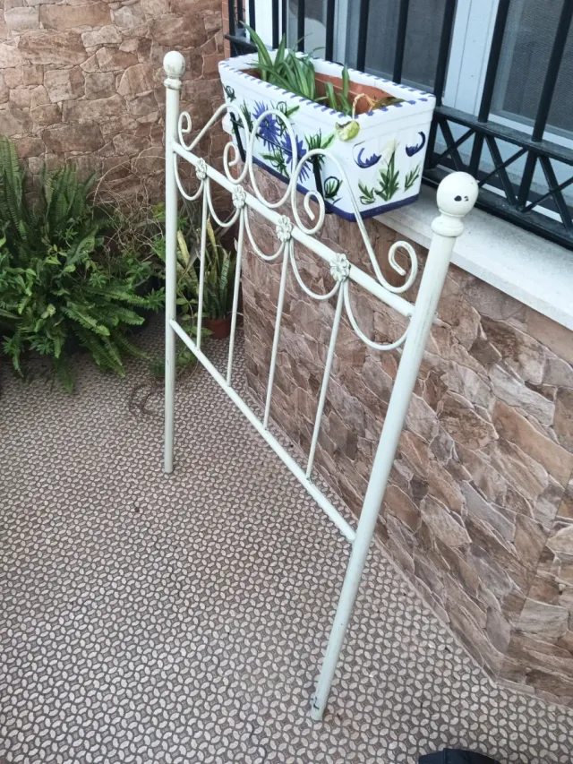 Cabecero forja cama 90 blanco