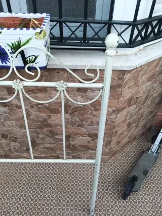 Cabecero forja cama 90 blanco