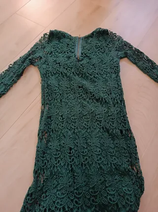 Vestido verde encaje Pull&Bear