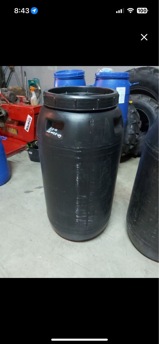 Bidón negro 220 litros