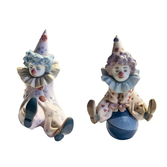 2 Figuras Porcelana Lladró Payasos