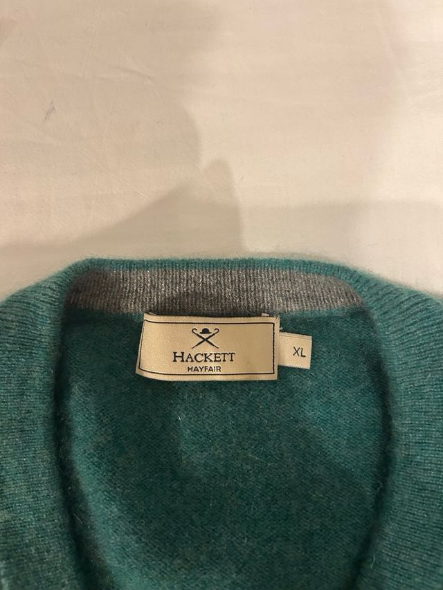 Jersey Hackett Verde Cuello Pico Talla XL