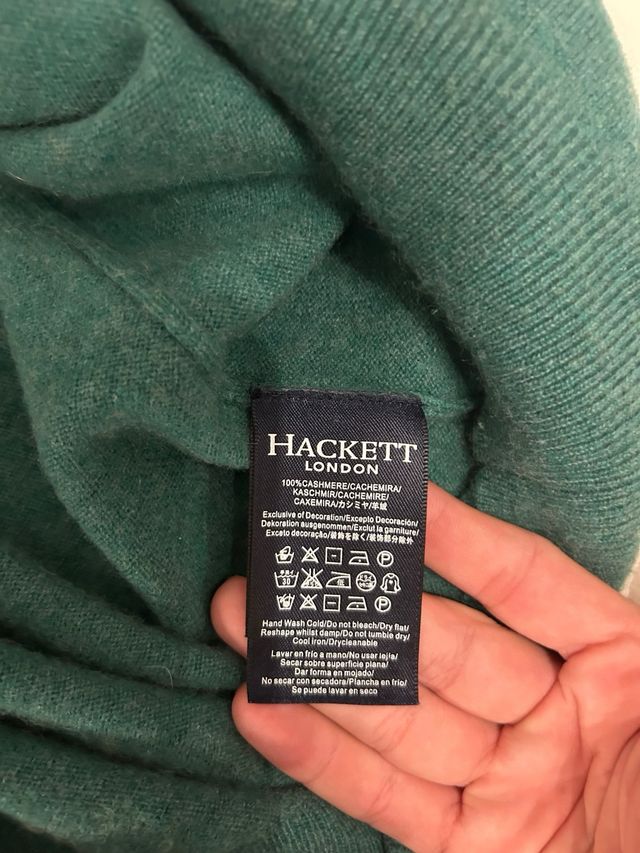 Jersey Hackett Verde Cuello Pico Talla XL