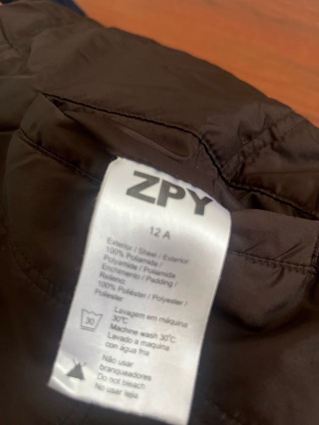 Colete reversível infantil laranja/marrom