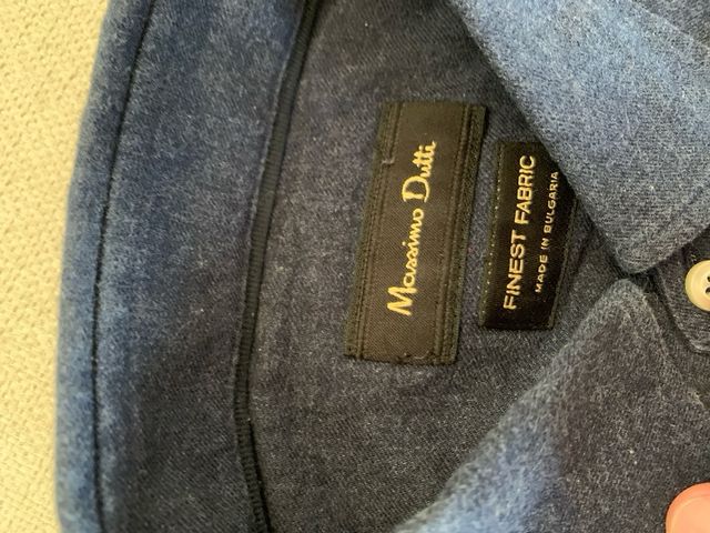 Camisa Massimo Dutti Azul 100% algodón