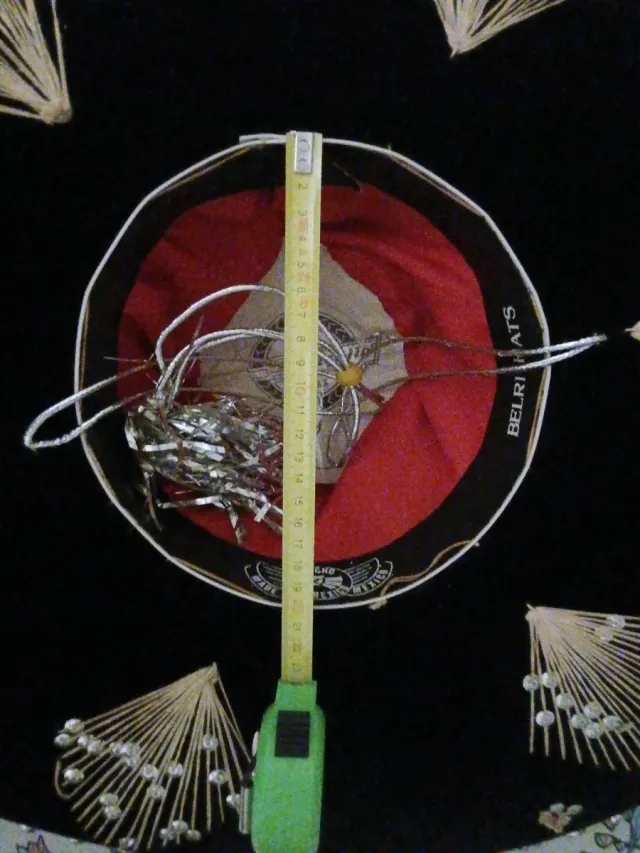 Sombrero Mexicano Auténtico Negro y plateado