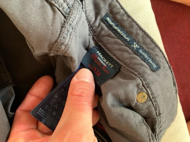 Pantalón Hackett Azul Grisáceo tipo chino