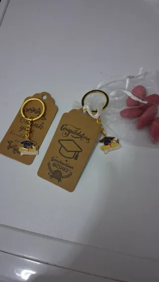 Set 2 ciondoli laurea bomboniera con cappello