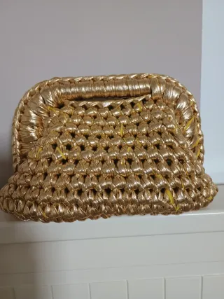 Pochette mini clutch oro