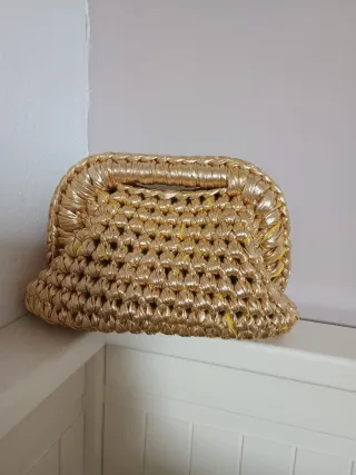 Pochette mini clutch oro