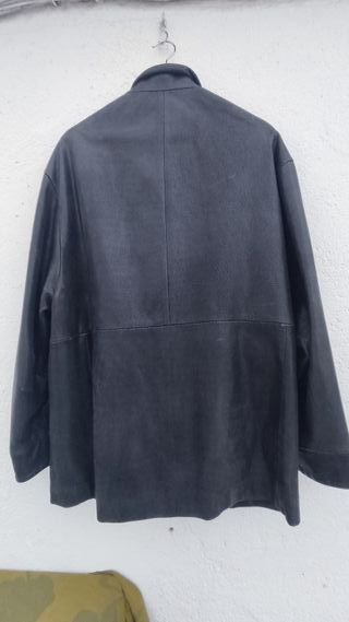 Chaqueta de cuero TLLC Menswear Negra Talla 54