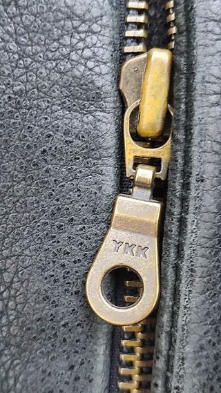 Chaqueta de cuero TLLC Menswear Negra Talla 54