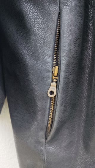 Chaqueta de cuero TLLC Menswear Negra Talla 54