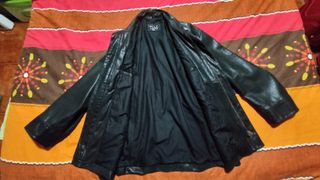 Chaqueta de cuero TLLC Menswear Negra Talla 54