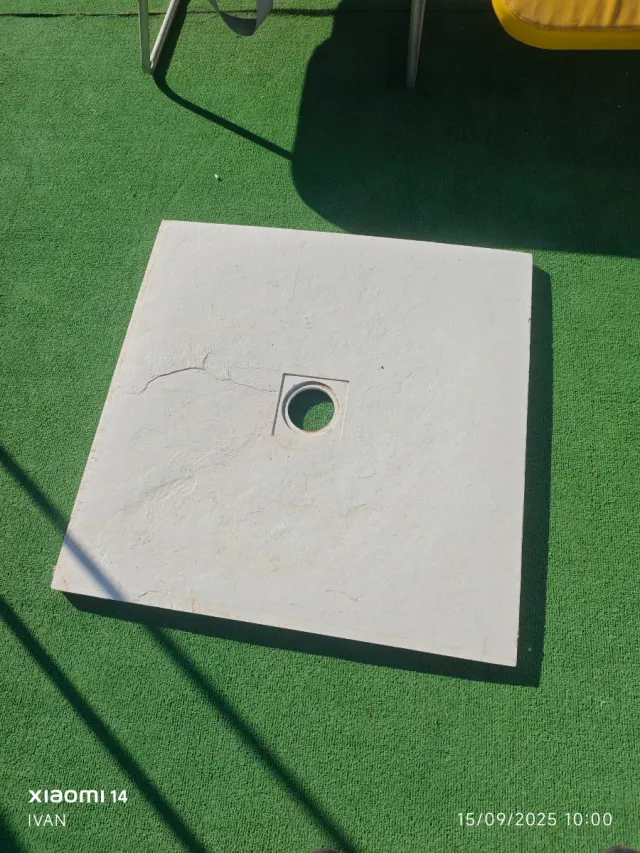 Plato de ducha piedra 80x80