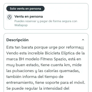 Bicicleta Elíptica BH