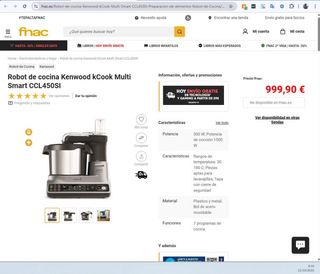 Robot Cocina Kenwood kCook Multi Smart CCL450SI