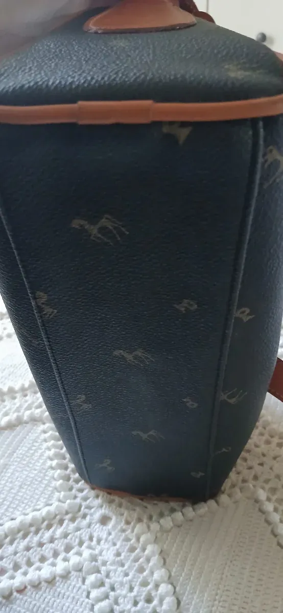 Bolso bandolera piel marrón y negro