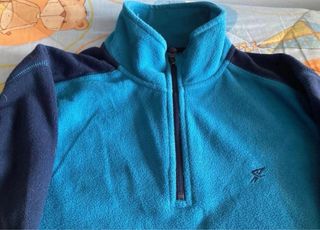Sudadera polar azul y turquesa T/L