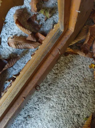 Marco de espejo dorado antiguo